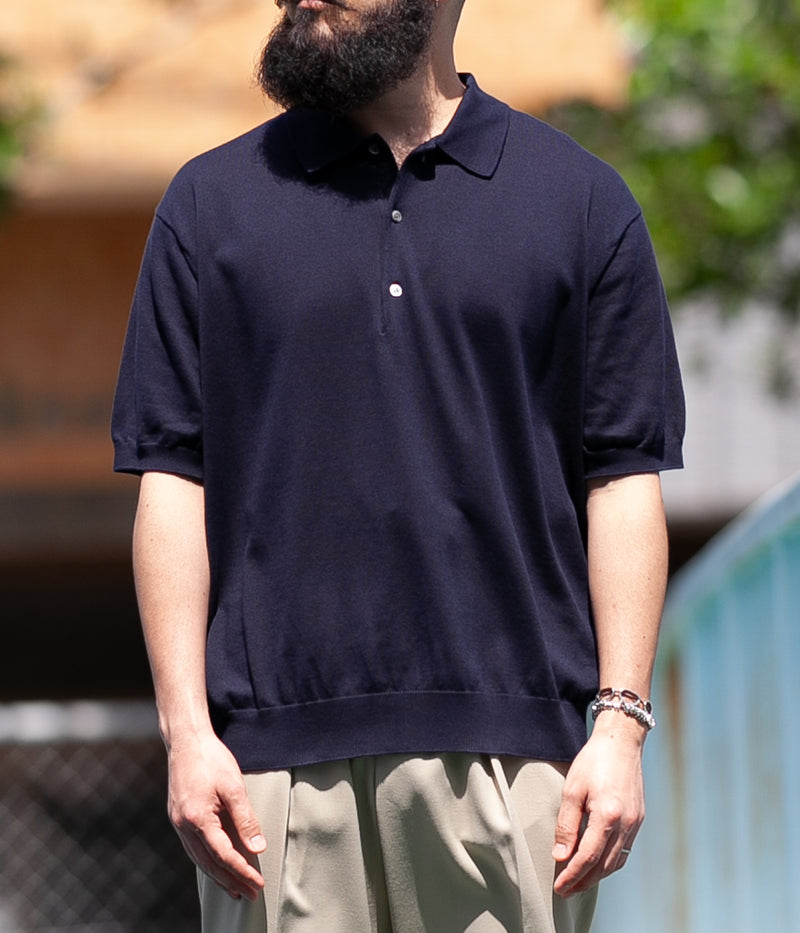 A.PRESSE CottonKnit L S Polo Shirts 24ss - トップス