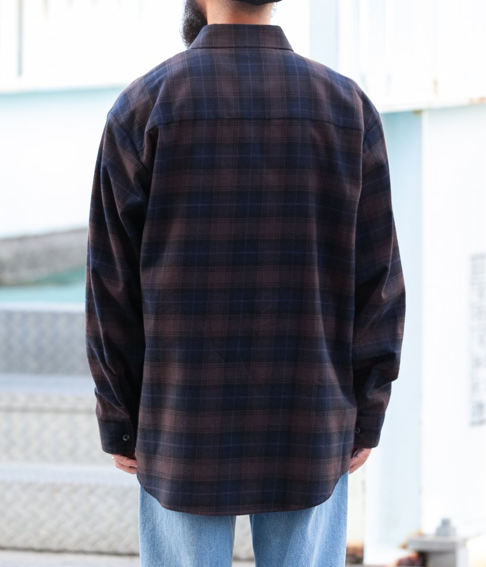 stein OVERSIZED COTTON FLANNEL SHIRT-