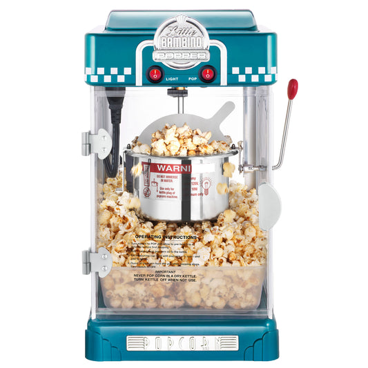 Little Bambino Countertop Popcorn Machine – 2.5oz Kettle with Measuring  Spoon, Scoop, and 25 Serving Bags by Great Northern Popcorn (Pink)