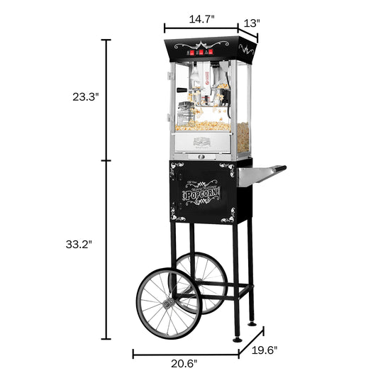 GREAT NORTHERN 6 oz. Capacity Air Popper Popcorn Maker - Vintage-Style  Countertop Popper Popcorn Machine with 6-Cup Capacity 83-DT6083 - The Home  Depot