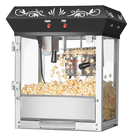 Superior Popcorn Company 4650 SPC Movie Night Full Popcorn Machine, 8 oz,  Red Floral