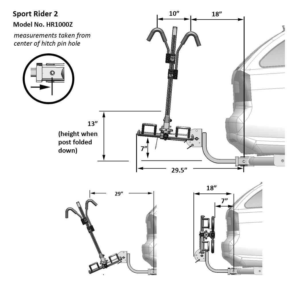 sport rider 2 hitch bike rack