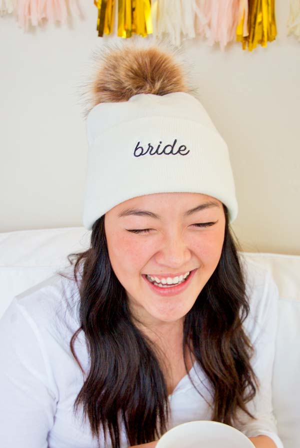 Bridal party beanies