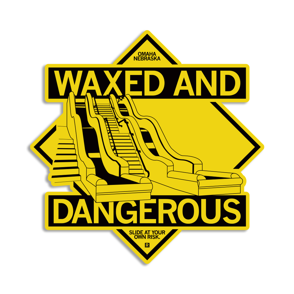 Waxed And Dangerous Black & Yellow Die-Cut Sticker – RAYGUN