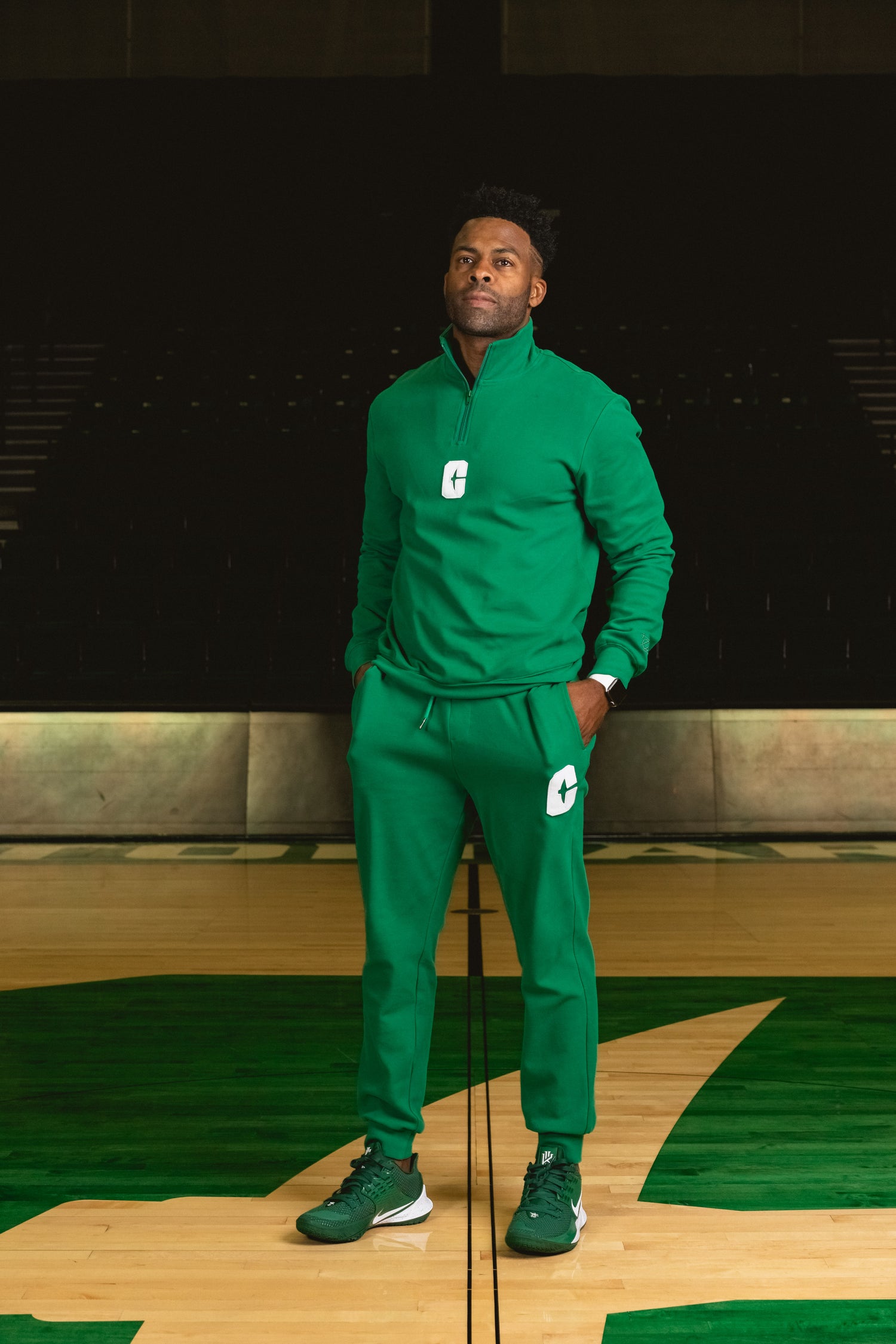 Men's Green Charlotte 49ers Rocky Full-Zip Hoodie