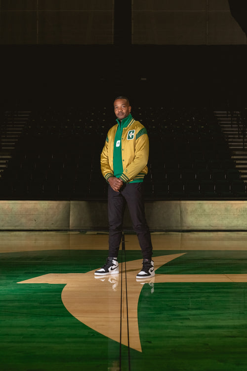 704 Shop x Charlotte 49ers Process™ Collegiate Satin Jacket - Gold/Mul