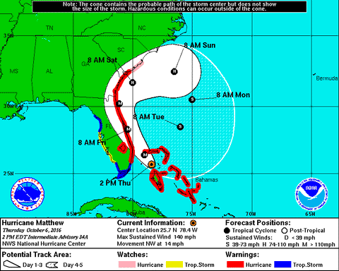 Temporarily Closing due to Hurricane Matthew