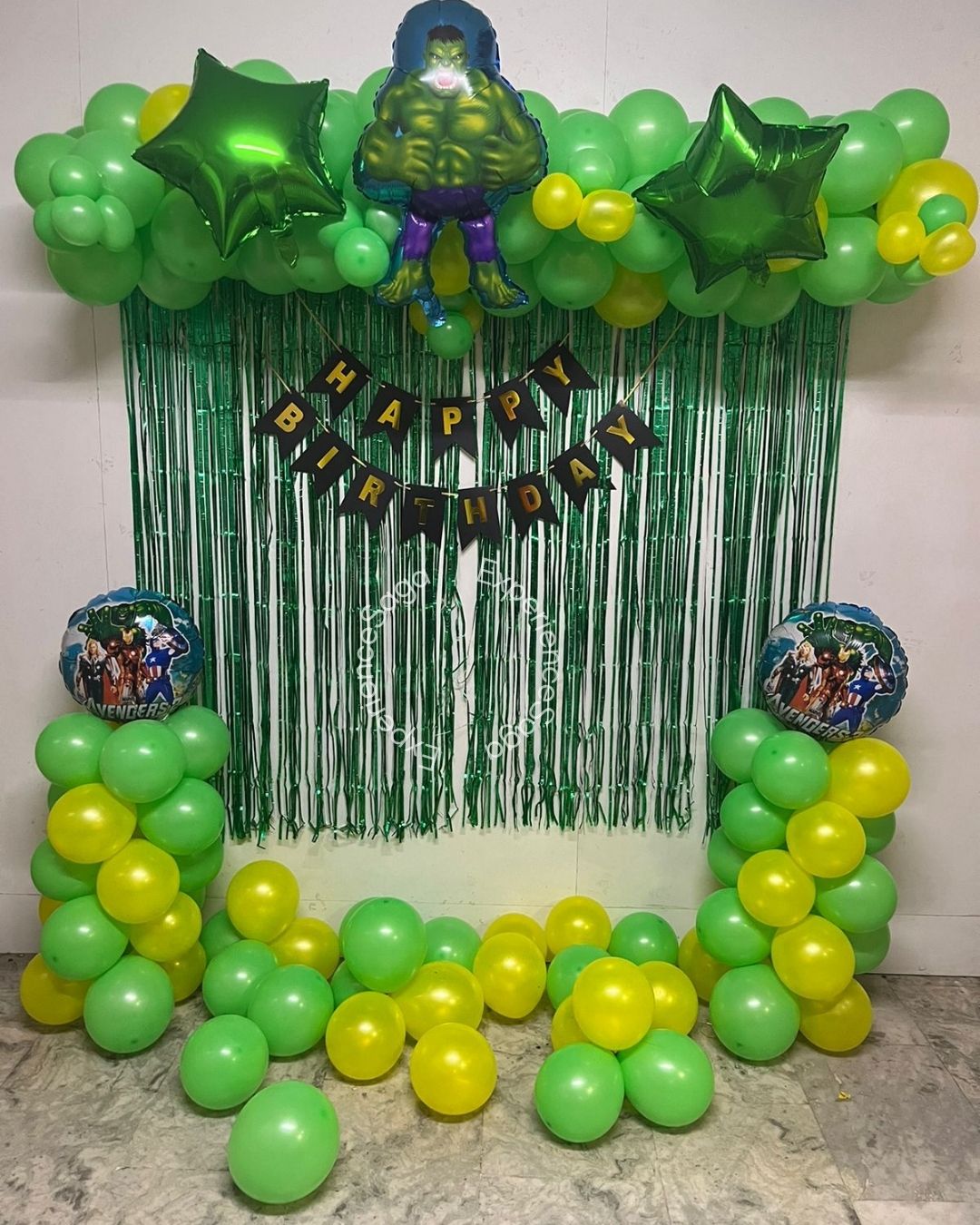 Hulk Theme Balloon Decoration for Kid's Birthday, Jaipur ...