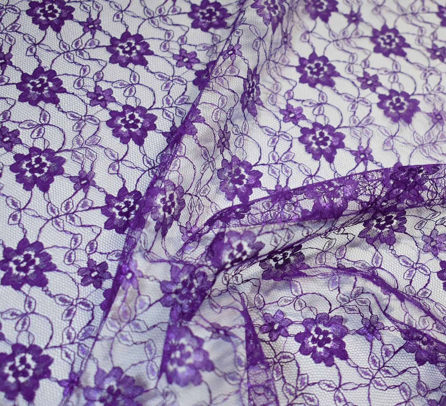 Raschel Purple Lace Fabric – WeaverDee.com