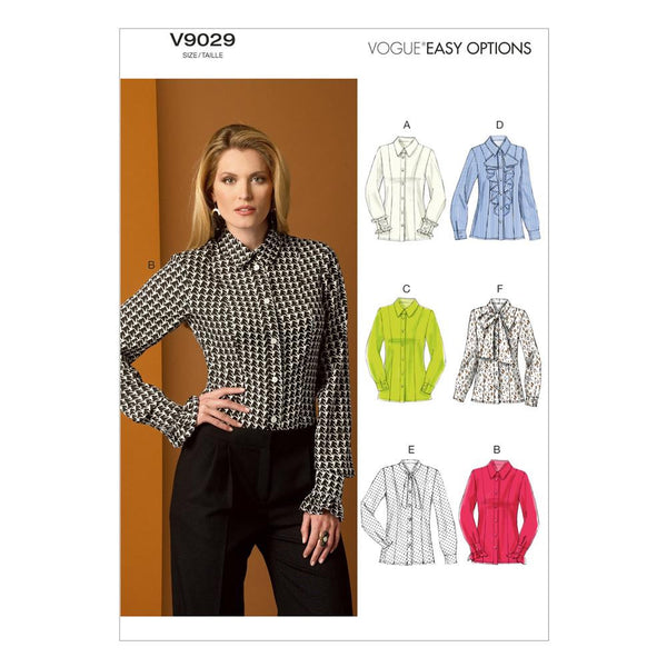 Vogue Pattern: V9029 Misses' Blouse | Easy – WeaverDee.com