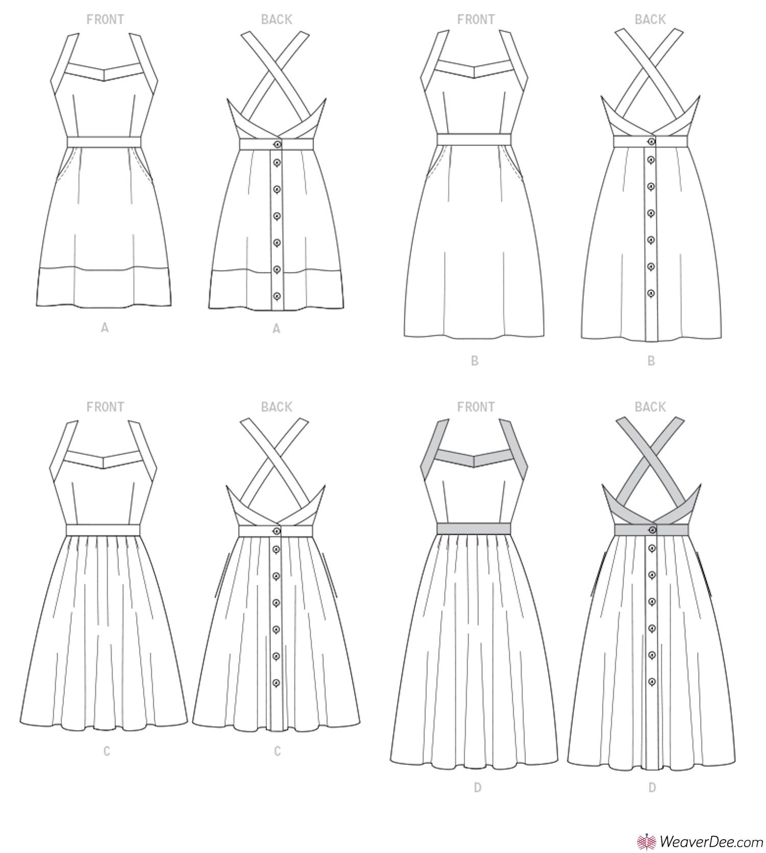 McCall's Pattern: M7952 Misses' Dresses – WeaverDee.com