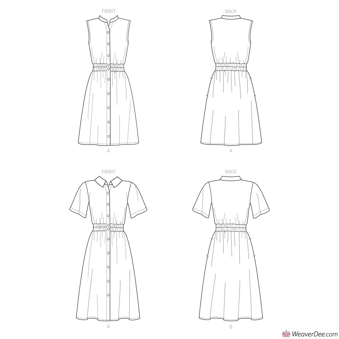 button front dress pattern