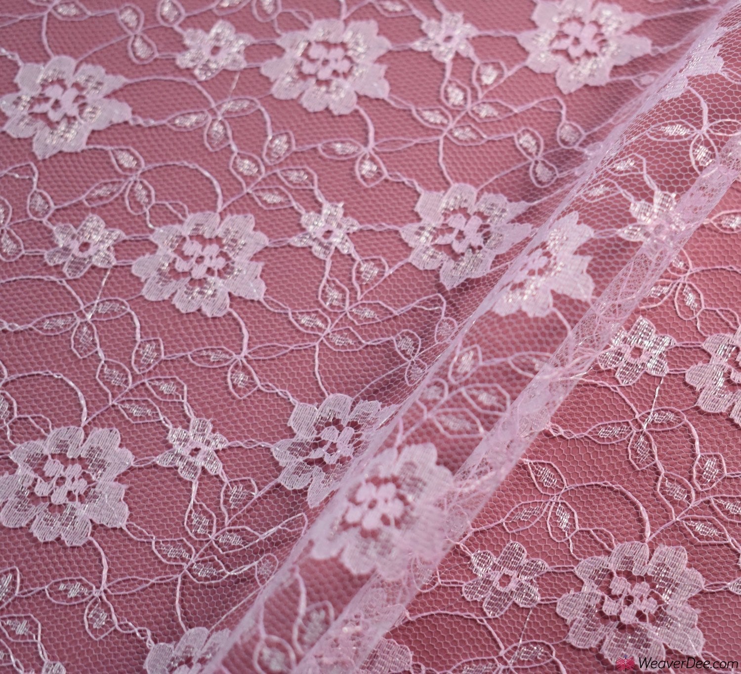 Raschel Pink Lace Fabric – WeaverDee.com