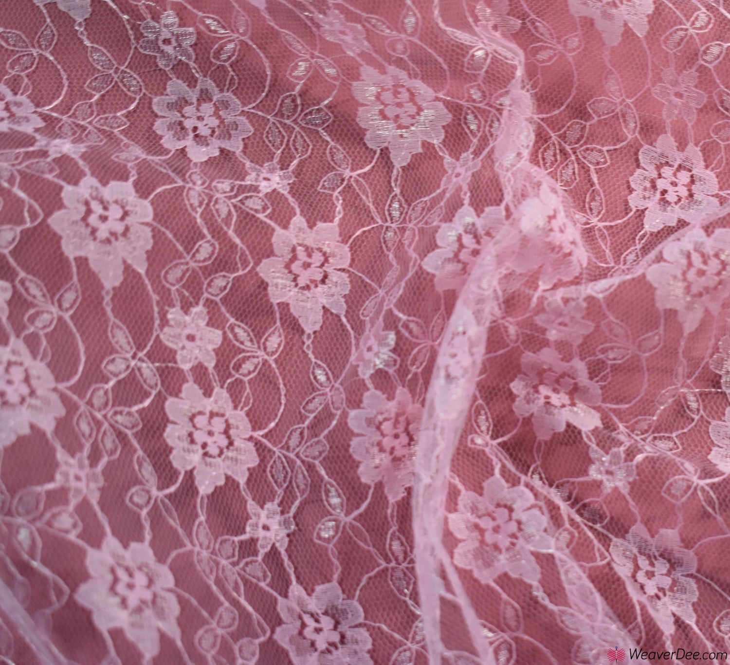 Raschel Pink Lace Fabric – WeaverDee.com