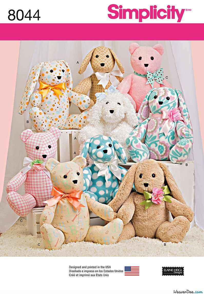 simplicity patterns stuffed animals