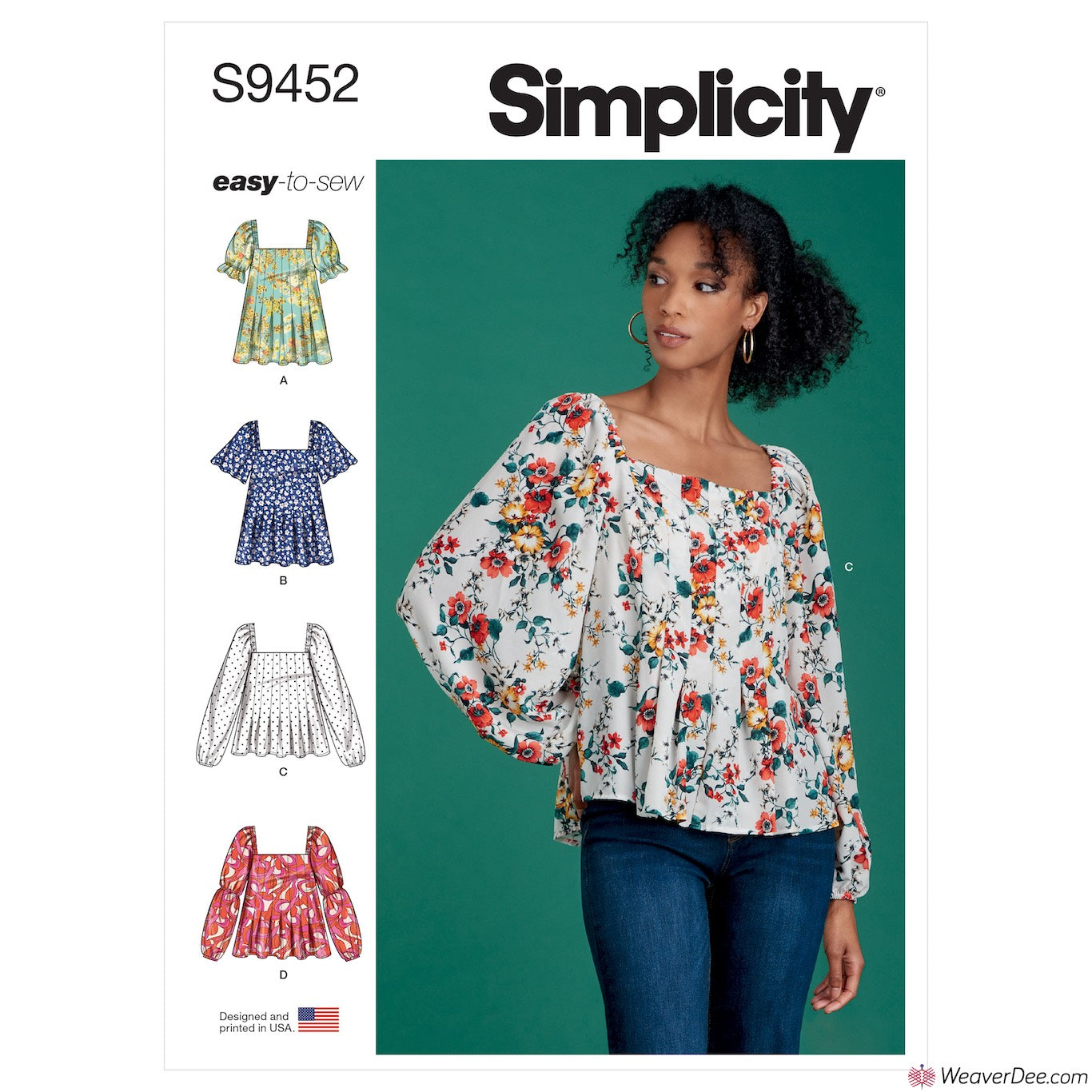 Simplicity Pattern S9452 Misses' Tops