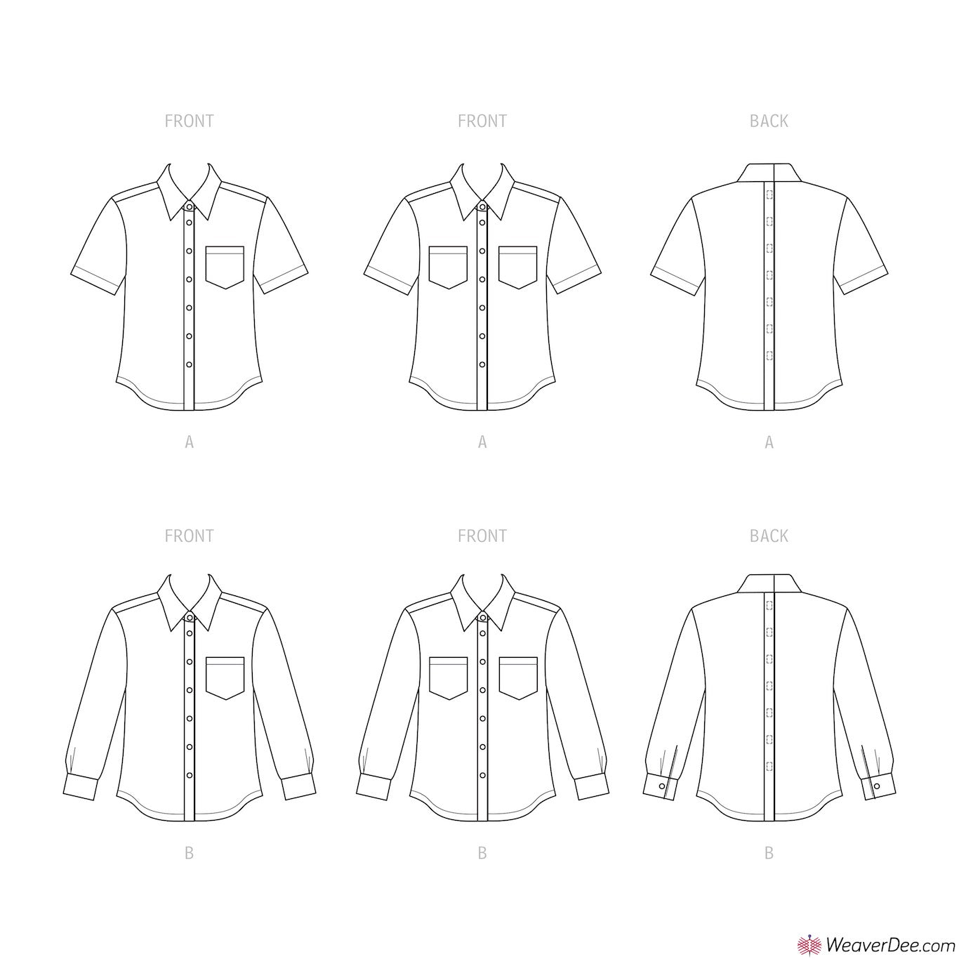 Simplicity Pattern S9487 Unisex Adaptive Shirt – WeaverDee.com