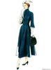 Vogue Pattern V1738 Vintage 1940s Misses' Wide-Collar, Fit-and-Flare D ...
