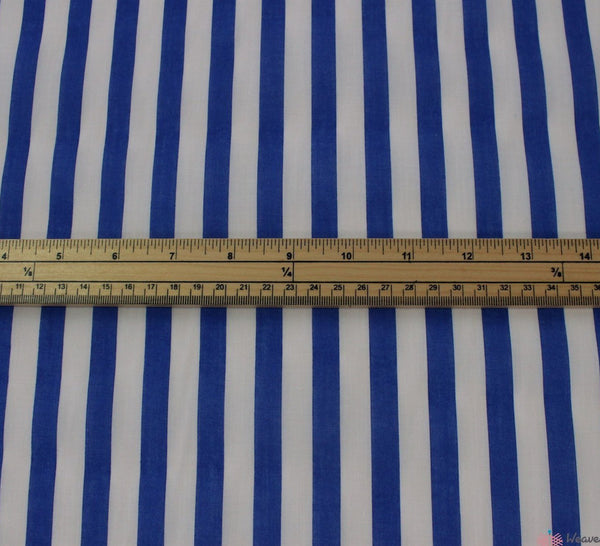 Poly Cotton Fabric - Stripe Blue – WeaverDee.com
