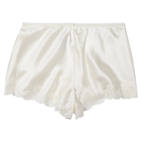 Ginia Pure Silk Knickers With Lace - Goop