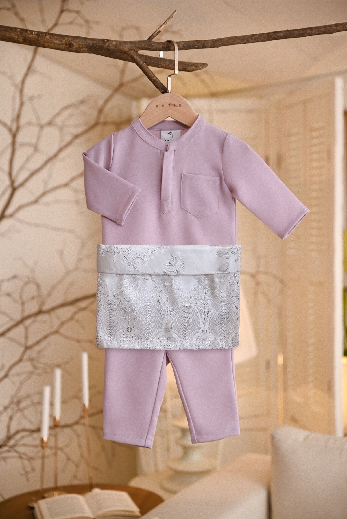 Baju Melayu Babies Luxury Bespoke Fit - Light Lilac – PUTIH.COM