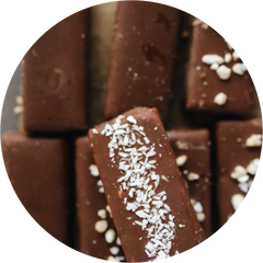 Homemade chocolate protein candy bars