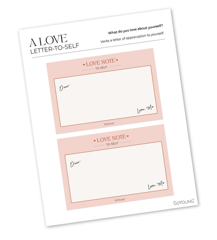 Love Letter-to-Self Printable. Click to download.