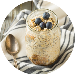 A jar of overnight oats