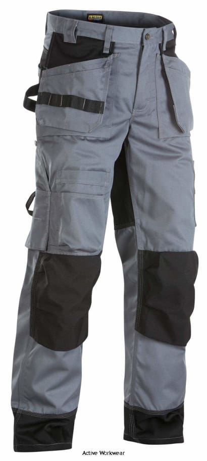 Blaklader HiVis Trousers with Stretch  Hivis yellowMid grey  Order  Uniform UK Ltd
