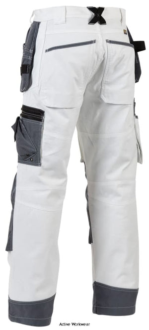 BLAKLADER Painter trousers with stretch White/Black | Mister Worker®