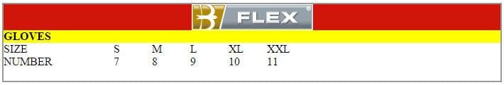 B Flex Size Chart