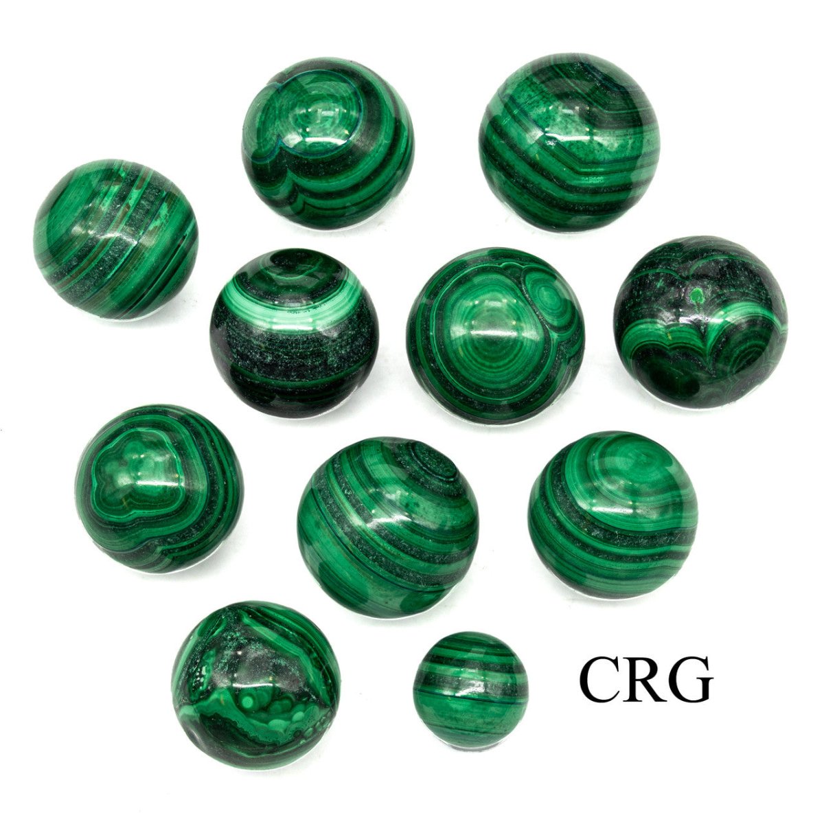 Malachite Spheres - 1-4 cm - 1 pound - Crystal River Gems product image