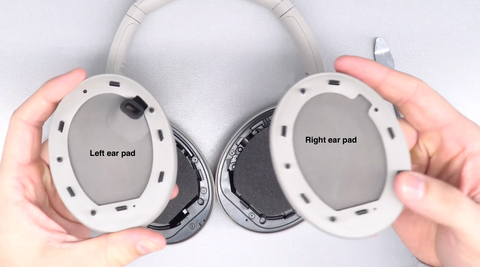 Left and right ear pads
