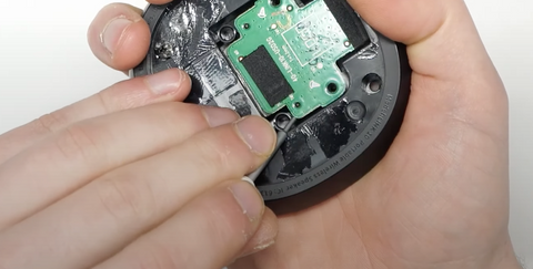 Lifting the PCB with a screwdriver