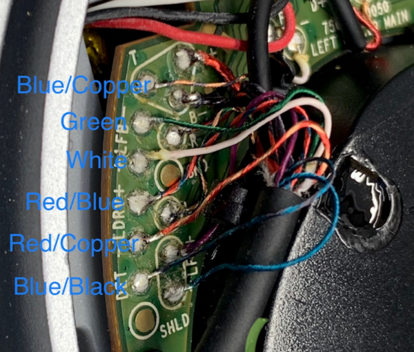 Second row of wires to solder