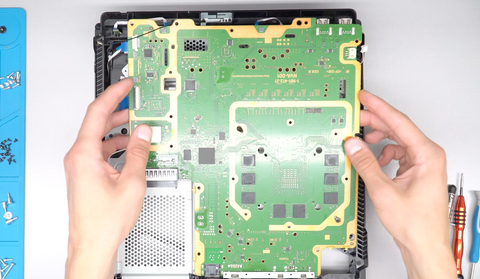 Removing the motherboard