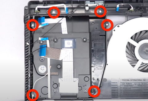 Removing the optical drive screws