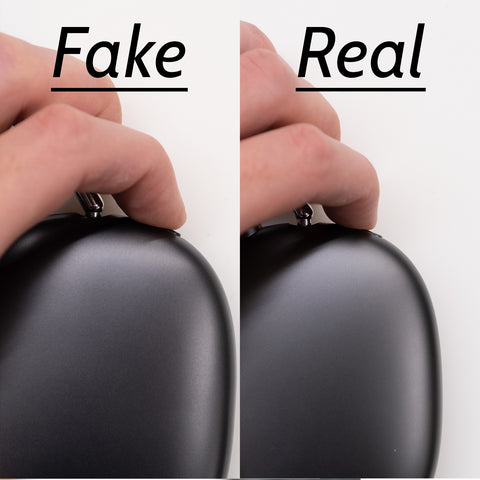 Button movement on fake vs real airpods max