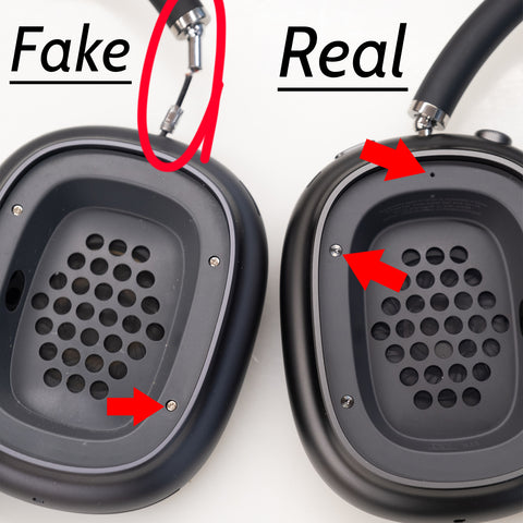 Fake vs real Apple AirPods Max headphones