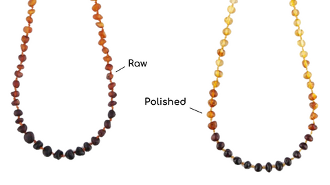 Raw vs Polished Baltic Amber Necklaces 