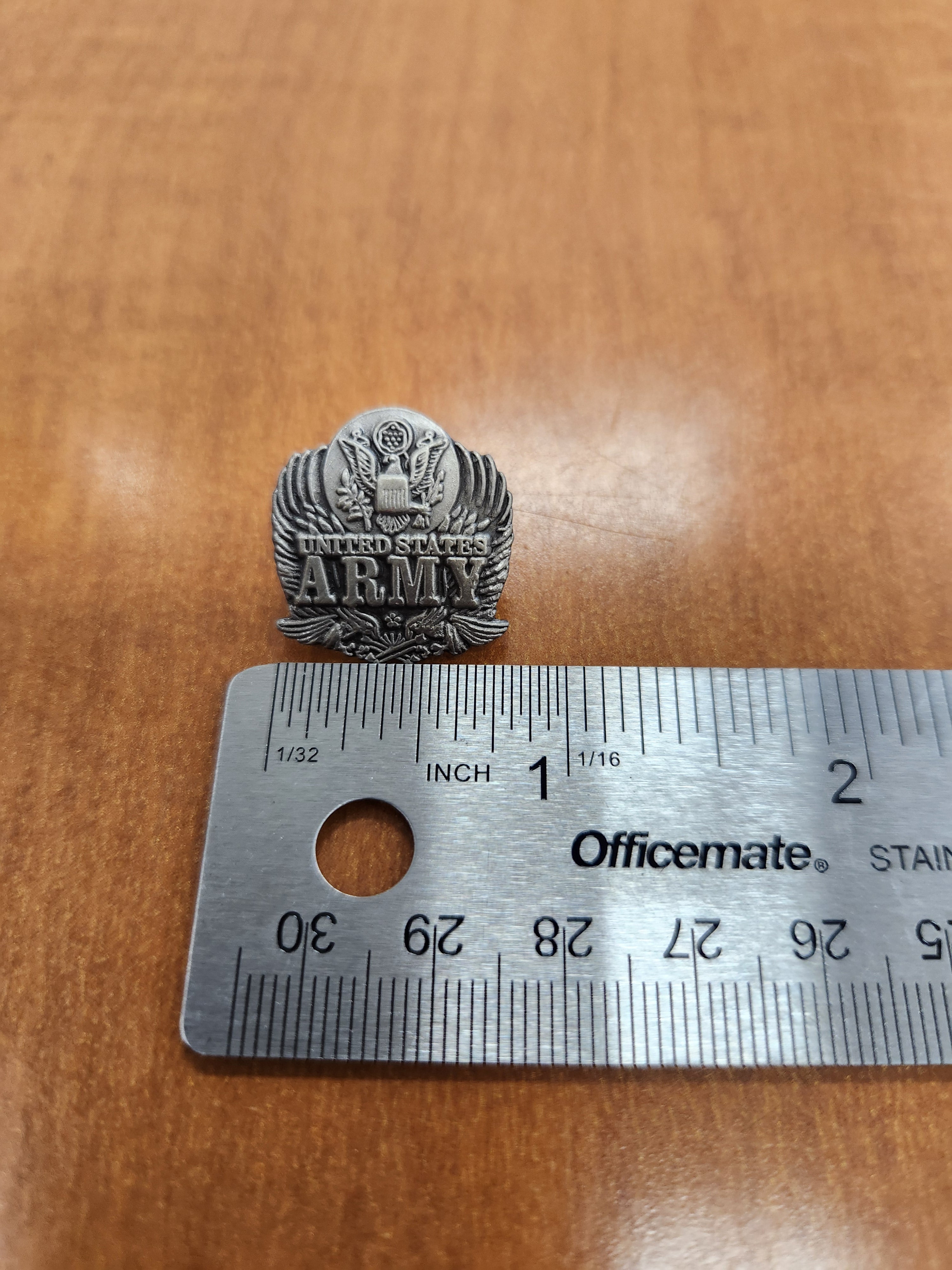 Army pewter lapel pin