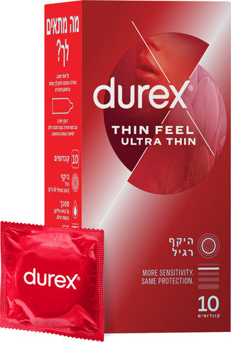 קופסה של קונדומים דורקס Thin Feel Ultra Thin