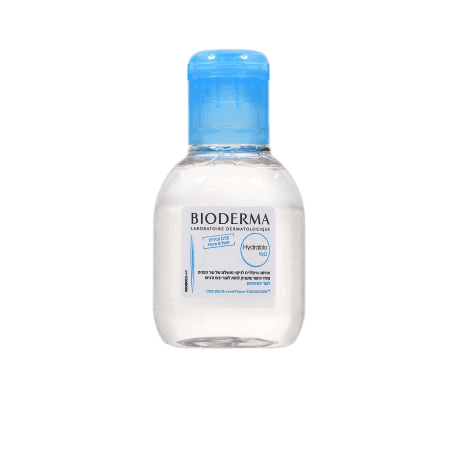 בקבוקון שקוף של מוצר טיפוח מהמותג ביודרמה (Bioderma)