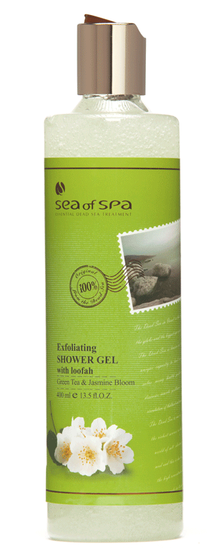 ג'ל רחצה מקציף לעור של Sea of Spa בניחוח תה ירוק ויסמין. בקבוק שקוף 400 מ