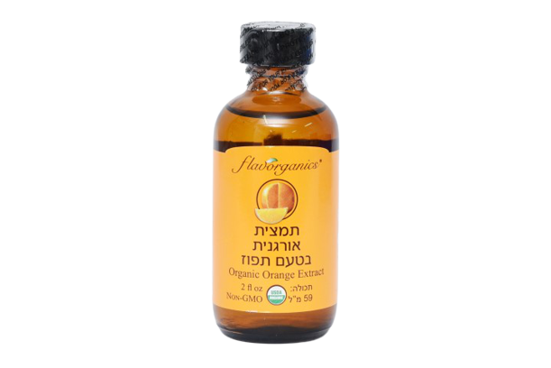 תמצית אורגנית בטעם תפוז של המותג Flavororganics, באריזת 2 אונקיות (56.7 מ