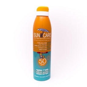 תרסיס הגנה מהשמש 'SUN&CARE' ב-SPF 50