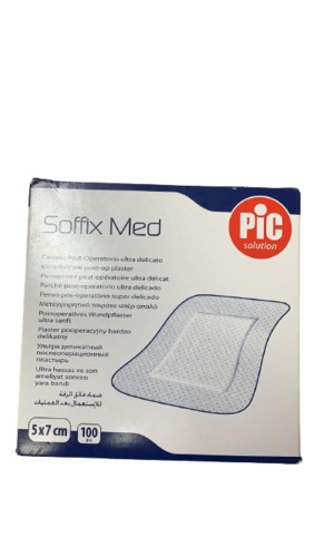 פלסטר רפואי Soffix Med, 100 יחידות בגודל 5x7 ס