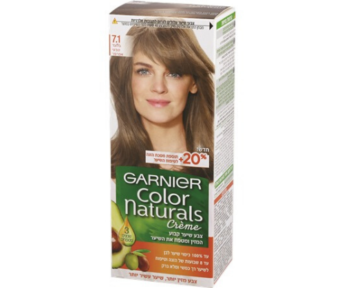 צבע שיער קרים מסדרת 'Color Naturals' של גארנייה, גוון 7.1 - פירות שטוף.