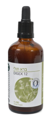 DIGEX 12 - תוסף טבעי לתמיכה בתפקוד מערכת העיכול, מבית 'ברא תולך', 100 מ