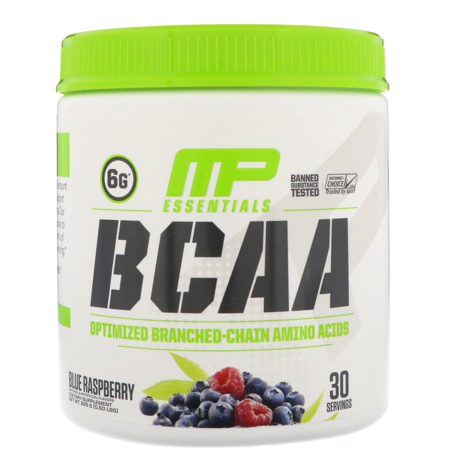 אבקת BCAA (חומצות אמינו מסועפות) מבית MusclePharm בטעם אוכמניות.